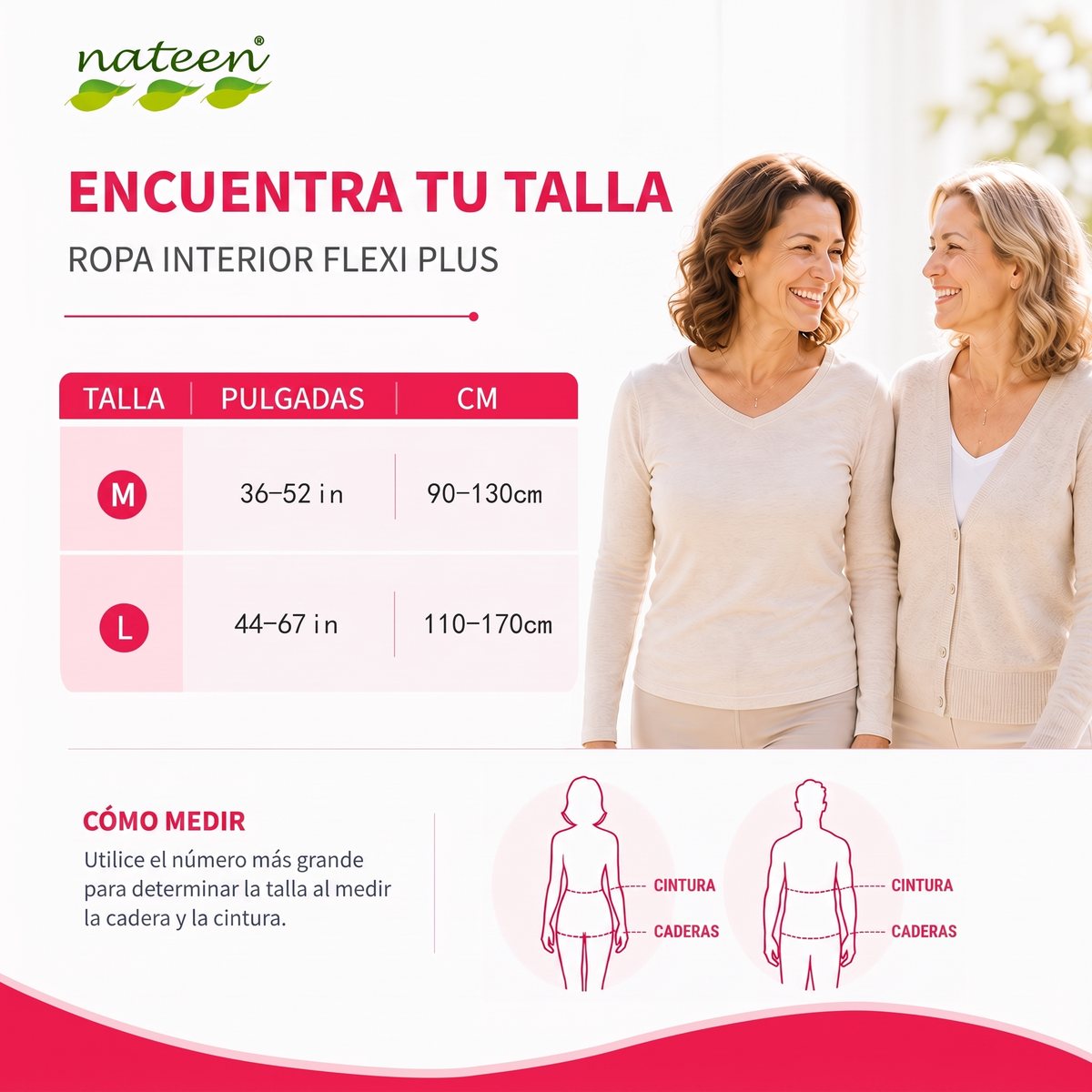 Encuentre su talla, M a L