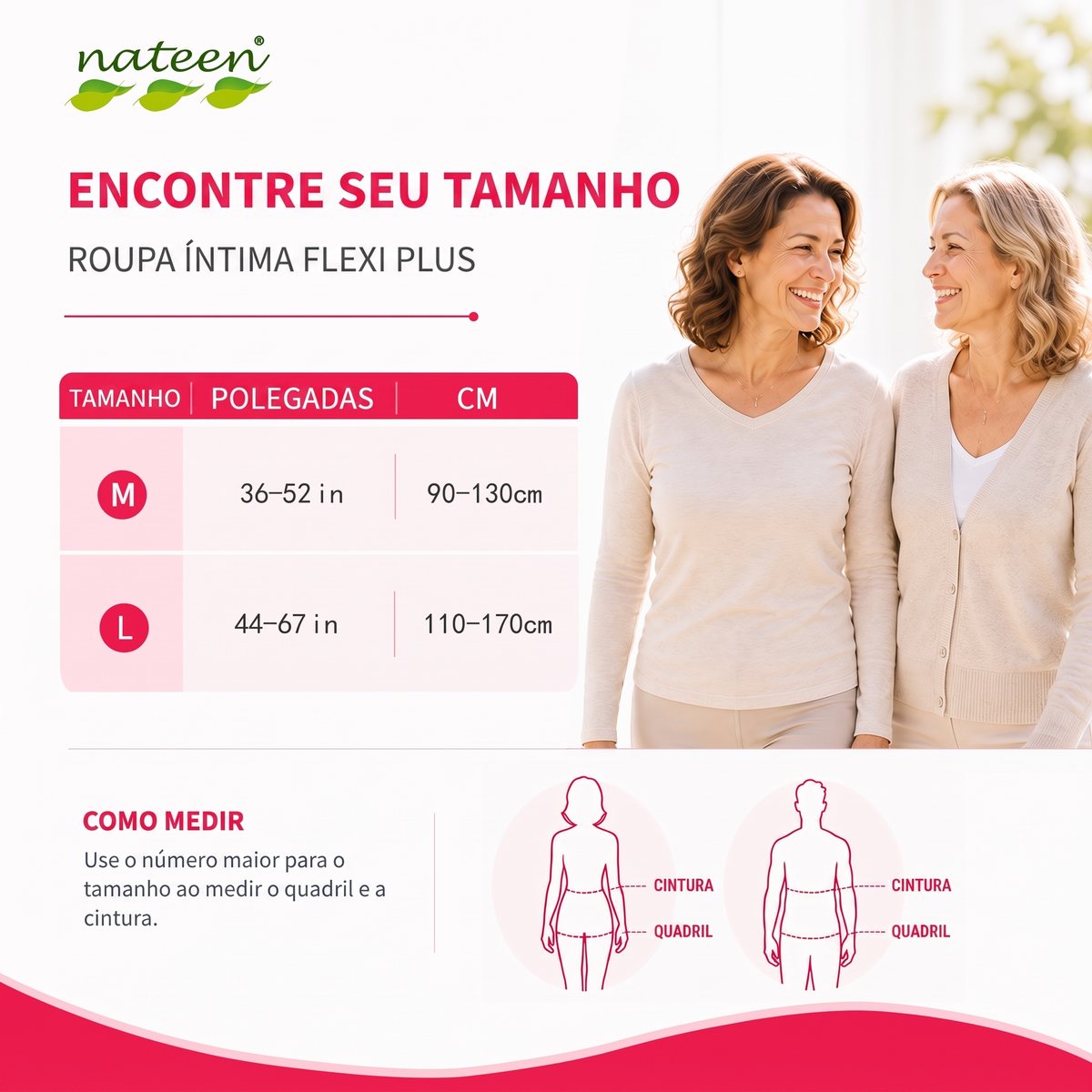 Encontre o seu tamanho, M a L