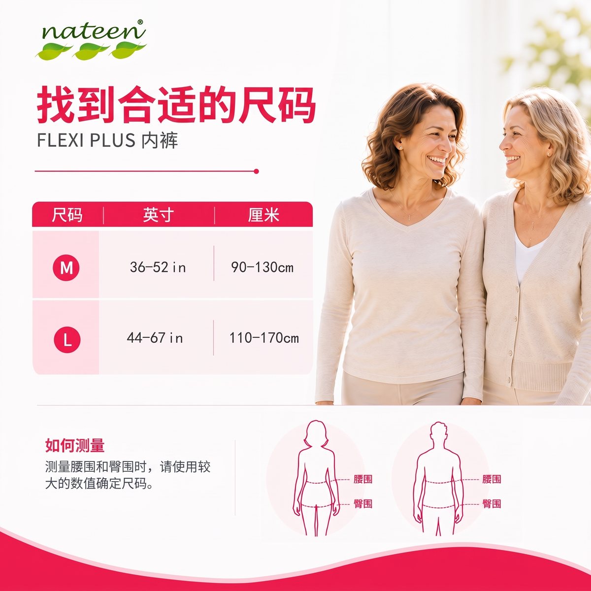 找到您的尺码,M 至 3XL