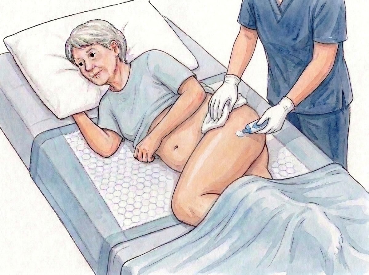5. Tamponare per asciugare, applicare un velo di crema barriera